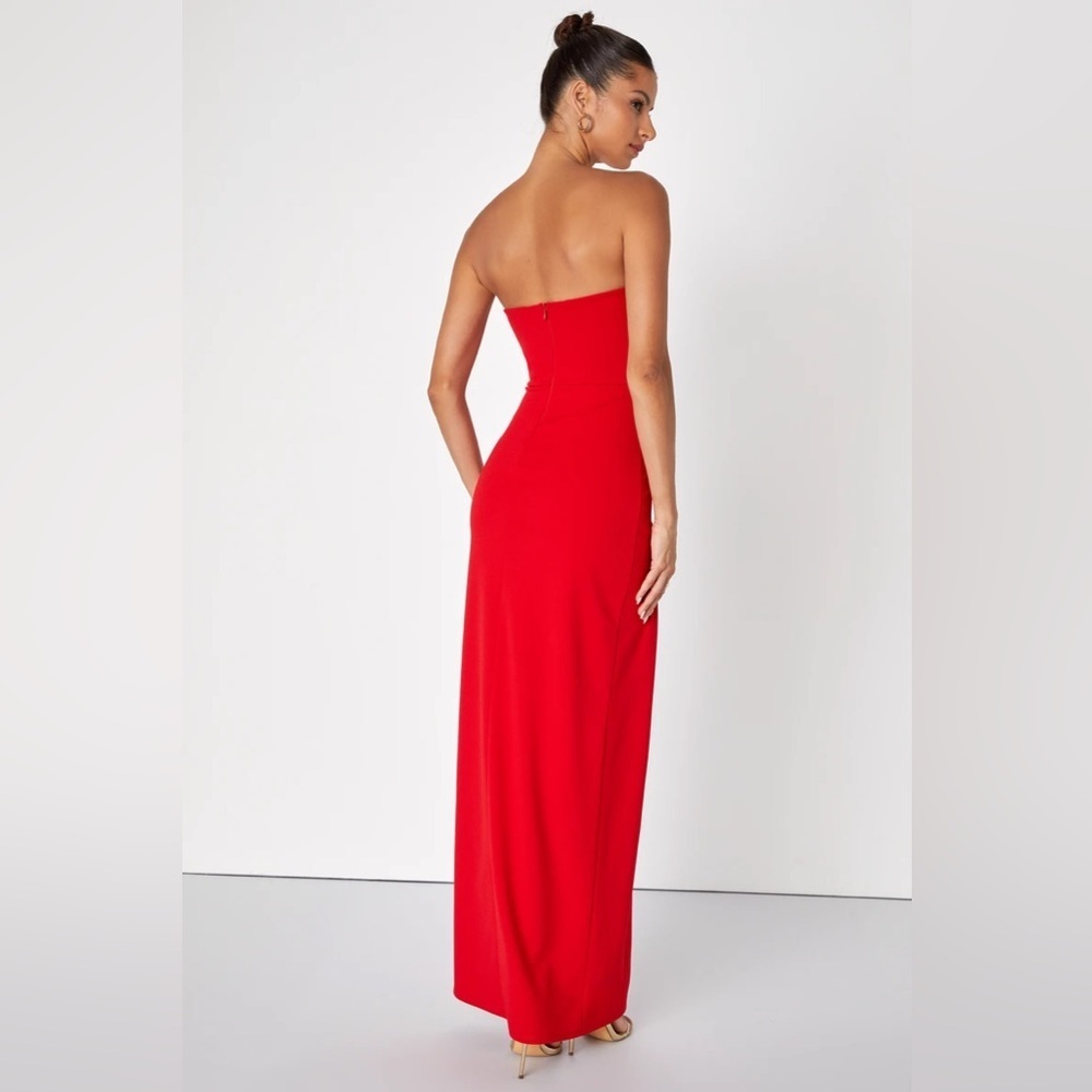 Lulus Dedicated to Glamour Red Strapless Maxi Dress - Picture 3 of 8
